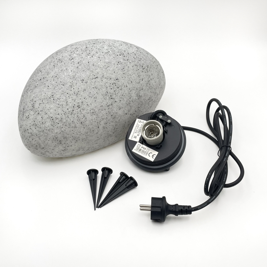 Zunanja dekorativna svetilka LUMISTONE 1xE27/15W/230V IP65, premer 31,8 cm