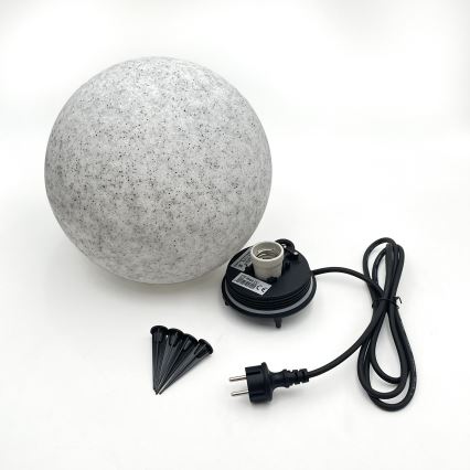 Zunanja dekorativna svetilka LUMISTONE 1×E27/15 W/230 V, IP65, premer 28 cm