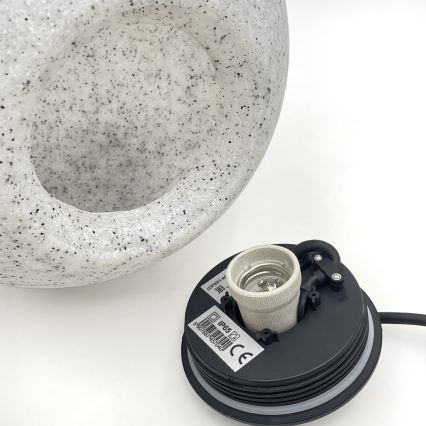 Zunanja dekorativna svetilka LUMISTONE 1×E27/15 W/230 V, IP65, premer 28 cm