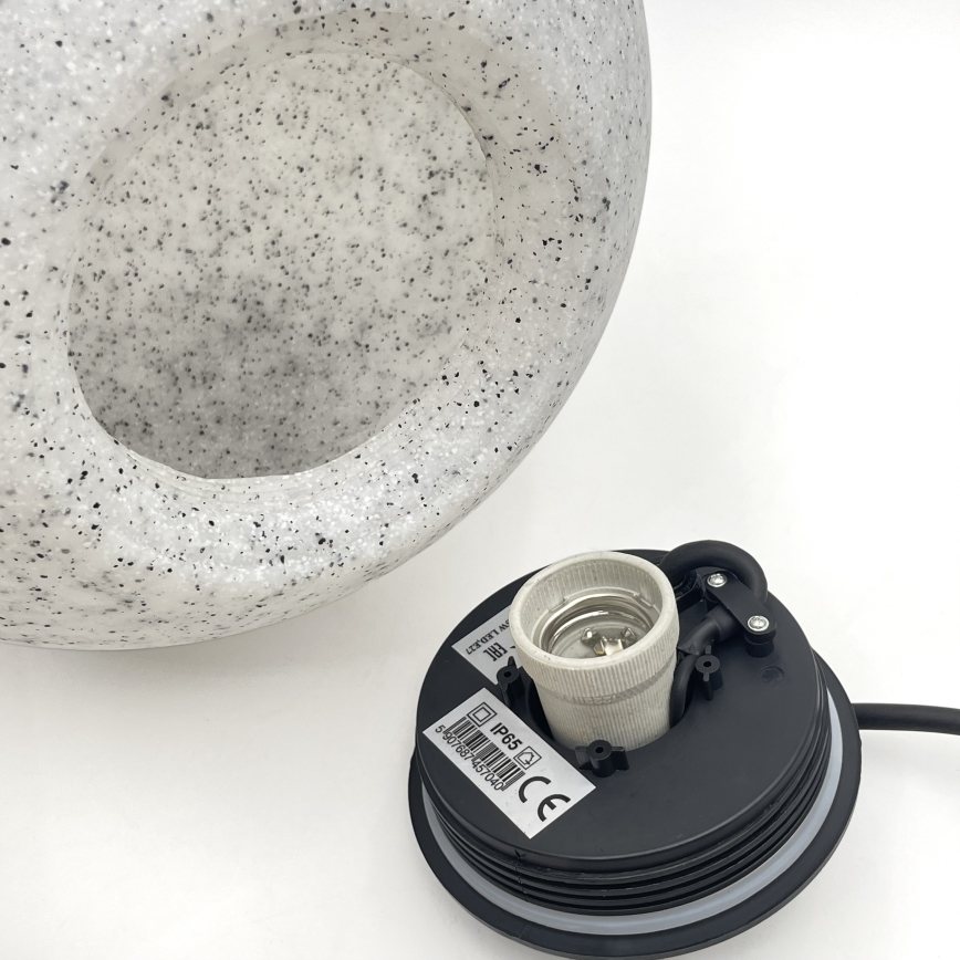 Zunanja dekorativna svetilka LUMISTONE 1×E27/15 W/230 V, IP65, premer 28 cm