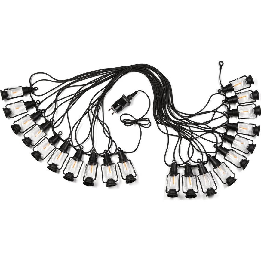 Zunanja dekorativna veriga GARLAND 20xLED 20m IP44 topla bela