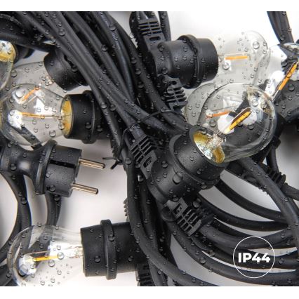 Zunanja dekorativna veriga MIMOSA 10xE27/1,3W/230V IP44 10 m
