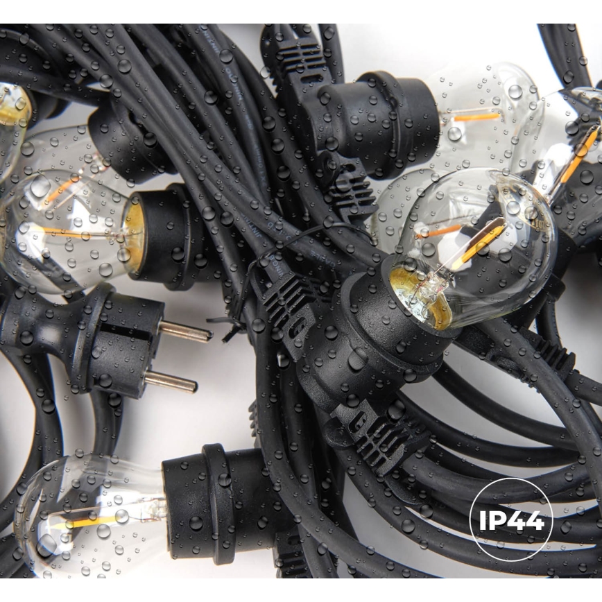 Zunanja dekorativna veriga MIMOSA 10xE27/1,3W/230V IP44 10 m