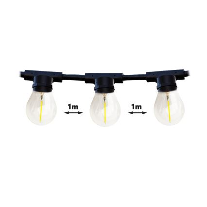 Zunanja dekorativna veriga MIMOSA 10xE27/1,3W/230V IP44 10 m