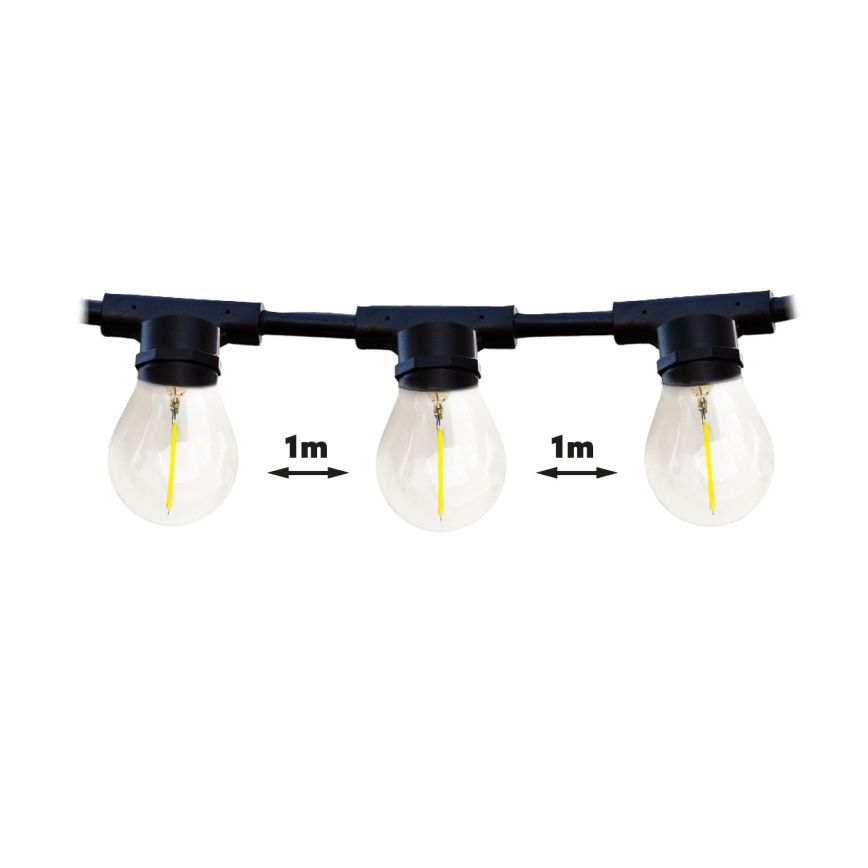 Zunanja dekorativna veriga MIMOSA 10xE27/1,3W/230V IP44 10 m