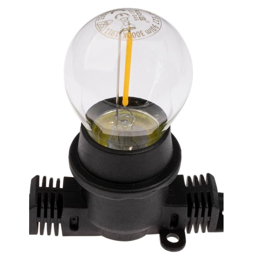 Zunanja dekorativna veriga MIMOSA 20xE27/1,3W/230V IP44 20m