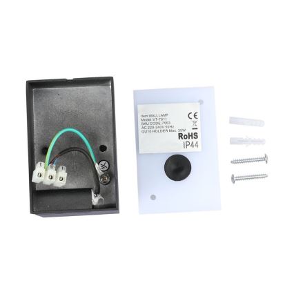 Zunanja fleksibilna stenska svetilka 1xGU10/35W/230V IP44 črna