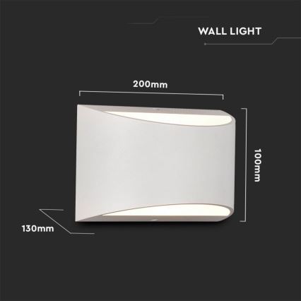 Zunanja LED stenska svetilka LED/9W/230V 4000K IP54 bela