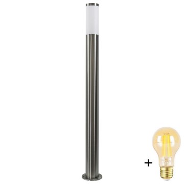 Zunanja LED zatemnjiva svetilka LIVIA 1xE27/6W/230V 2700-6500K Wi-Fi 100 cm IP44 srebrna