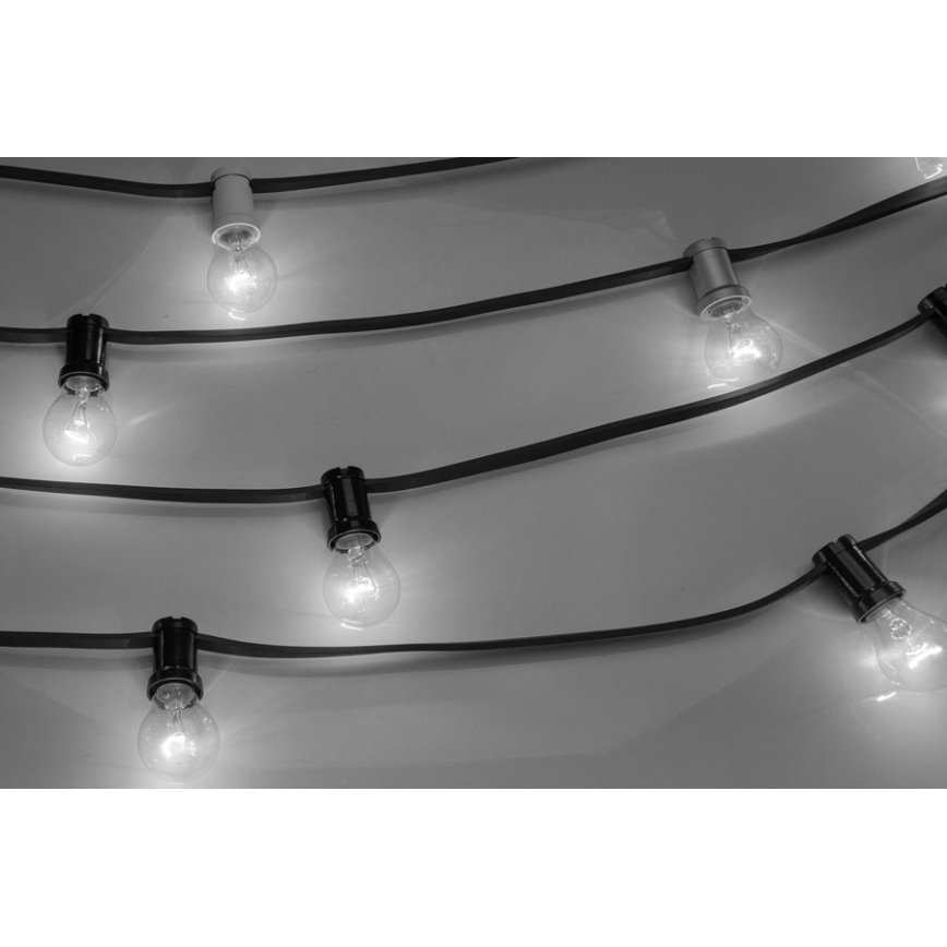 Zunanja okrasna veriga GIRLANDA 6,5 m 5xE27/15W/230V IP44