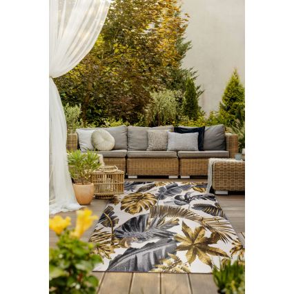 Zunanja preproga CAPPUCCINO 120x180 cm zlata/siva/bela