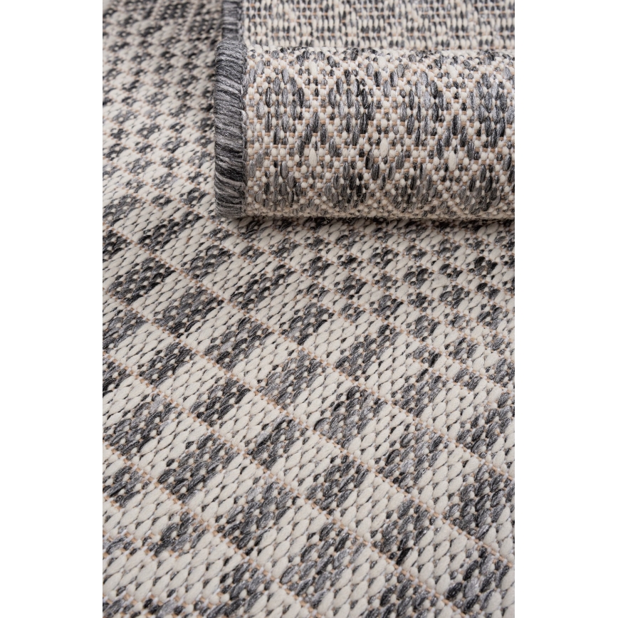 Zunanja preproga EXPRESS 60x100 cm siva/kremna