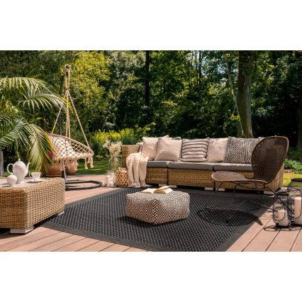 Zunanja preproga EXPRESS NEW OUTDOOR 80x150 cm antracit/rjava
