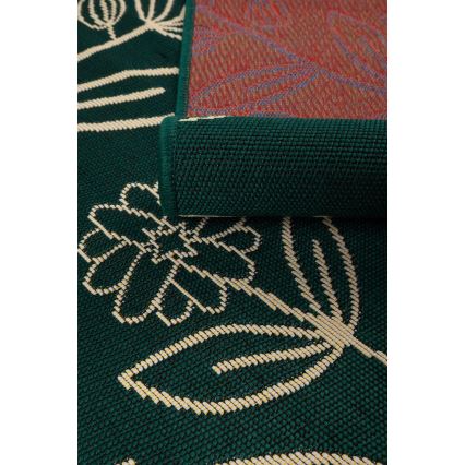 Zunanja preproga JUNGLE 120x170 cm zelena/listni vzorec