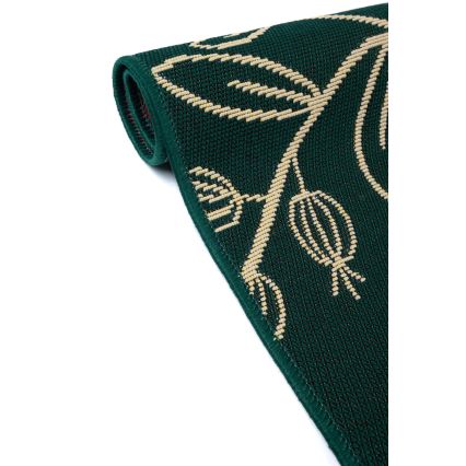Zunanja preproga JUNGLE 80x160 cm zelena/listni vzorec
