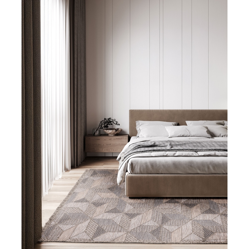 Zunanja preproga ORIA 160x220 cm siva/bež