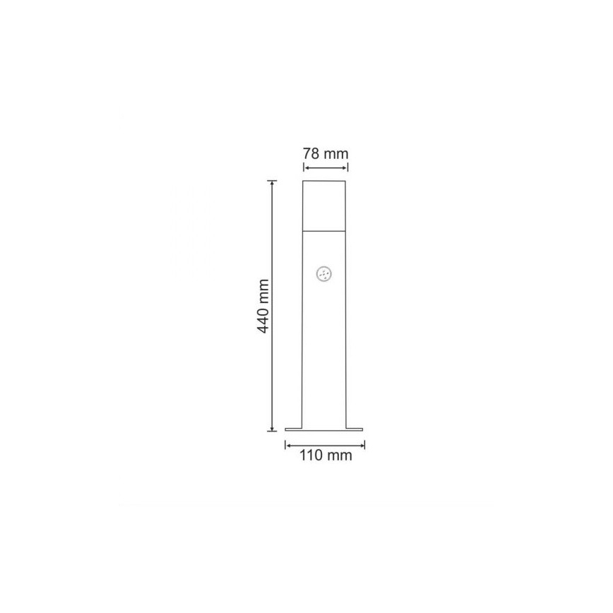 Zunanja senzorska svetilka NEW YORK 1xE27/12W/230V IP44 44 cm antracit