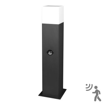 Zunanja senzorska svetilka NEW YORK 1xE27/12W/230V IP44 44 cm grafit