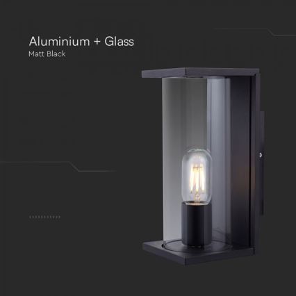 Zunanja stenska svetilka 1xE27/60W/230V IP44 črna