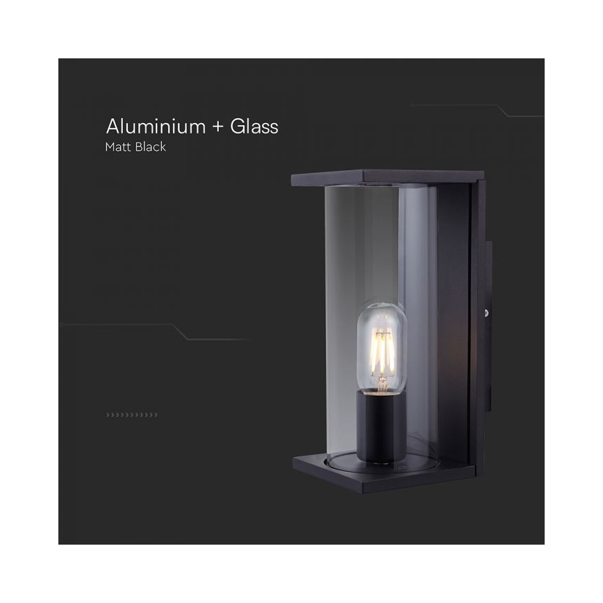 Zunanja stenska svetilka 1xE27/60W/230V IP44 črna