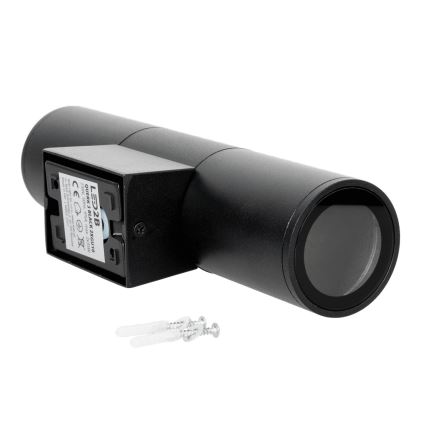 Zunanja stenska svetilka 2xGU10/35W/230V IP54 okrogla črna