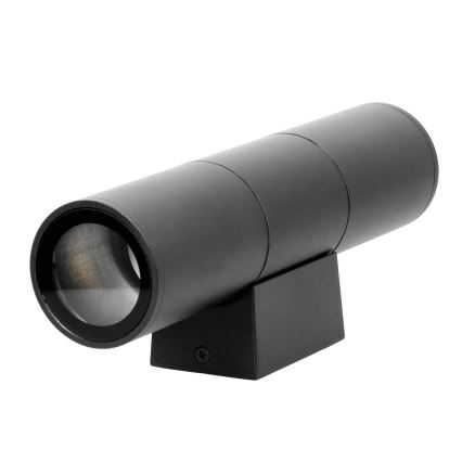 Zunanja stenska svetilka 2xGU10/35W/230V IP54 okrogla črna