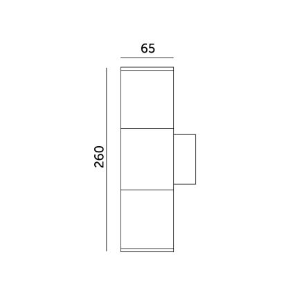 Zunanja stenska svetilka 2xGU10/35W/230V IP54 okrogla črna