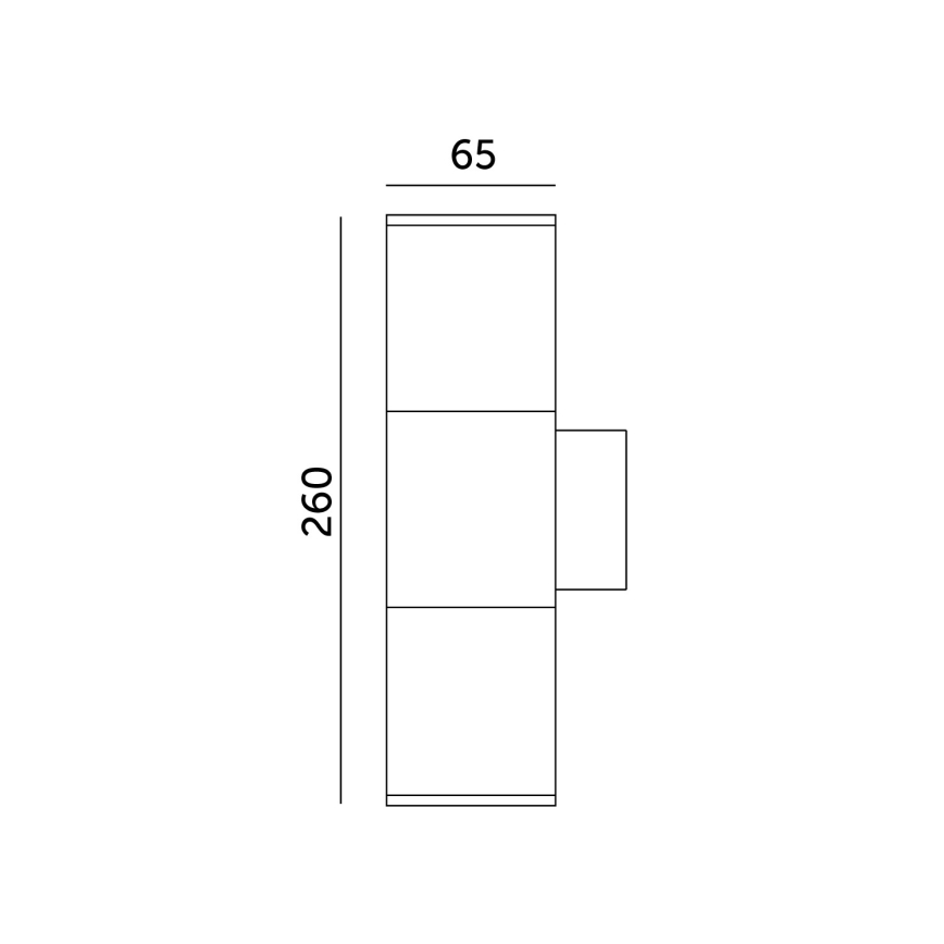 Zunanja stenska svetilka 2xGU10/35W/230V IP54 okrogla črna