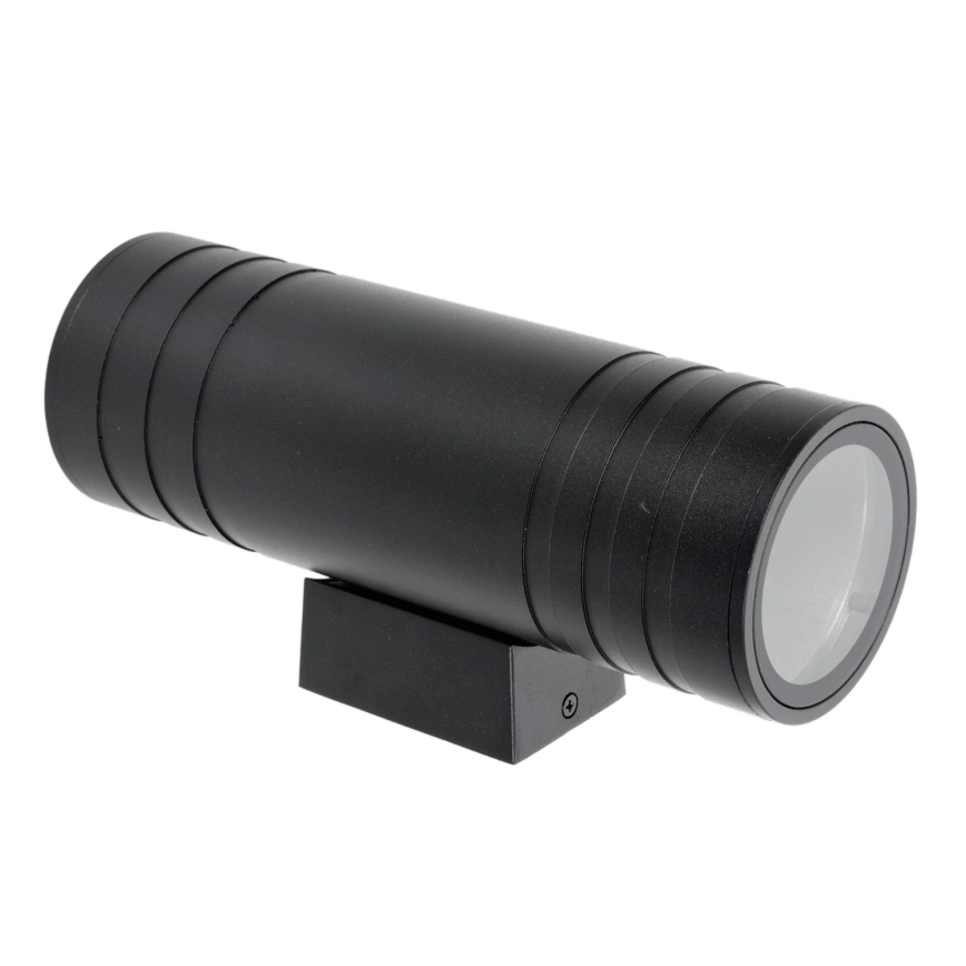 Zunanja stenska svetilka 2xGU10/35W/230V IP54 okrogla črna
