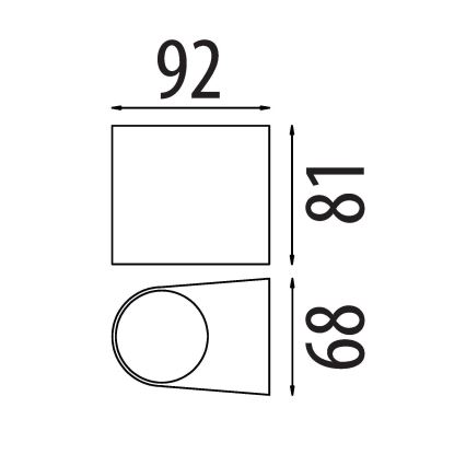 Zunanja stenska svetilka GUBE-R 1xGU10/7W/230V IP44