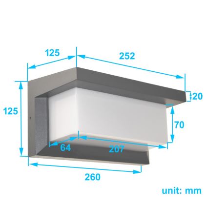 Zunanja stenska svetilka NEELY 1xE27/50W/230V IP54 antracit