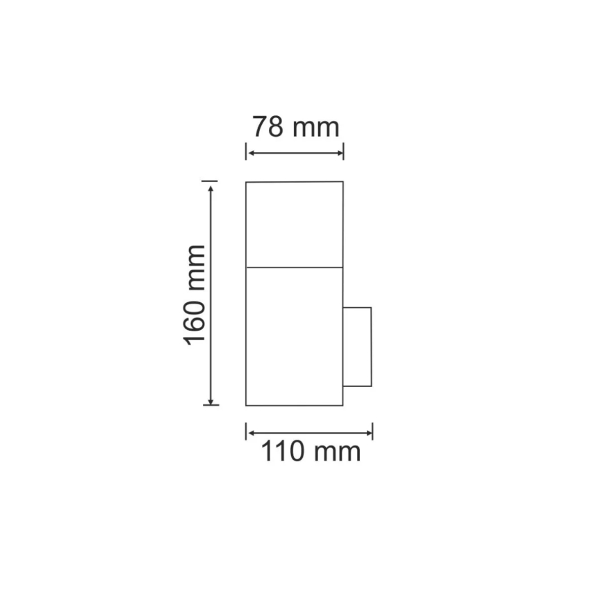 Zunanja stenska svetilka NEW YORK 1xE27/12W/230V IP44 antracit