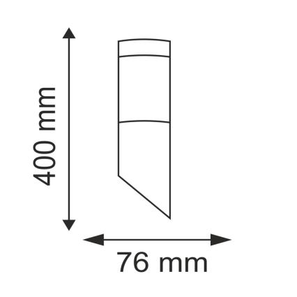 Zunanja stenska svetilka OSLO 1xE27/10W/230V IP44