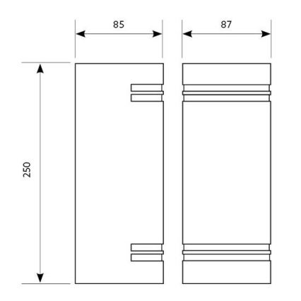 Zunanja stenska svetilka QUAZAR7 2xGU10/11W/230V IP44 black