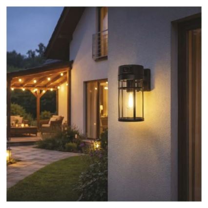 Zunanje stensko svetilo s kamero GOSMART 1xE27/15W/230V Wi-Fi IP44