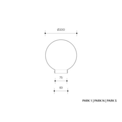 Zunanja stenska svetilka s senzorjem PARK 1xE27/60W/230V