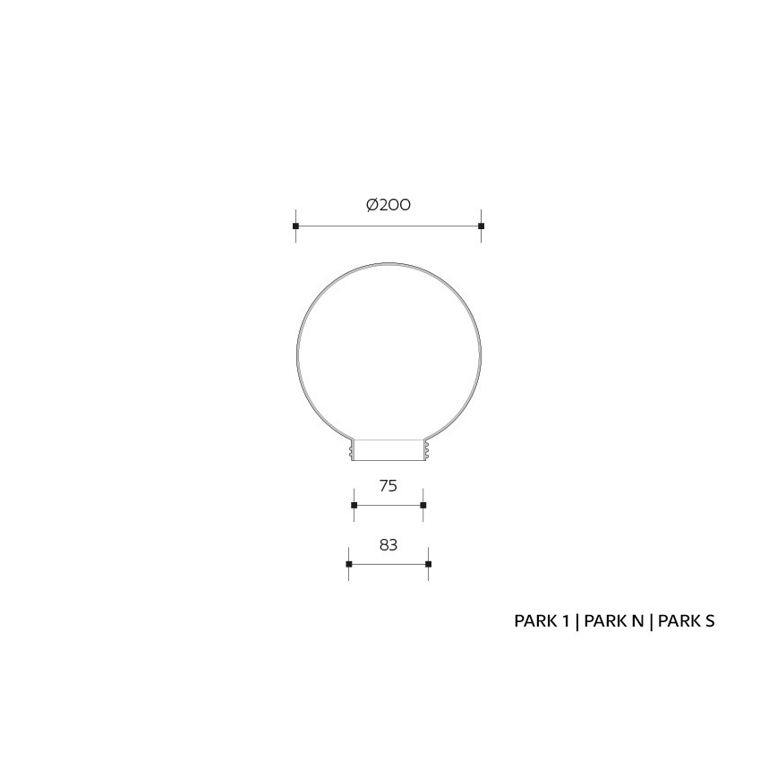 Zunanja stenska svetilka s senzorjem PARK 1xE27/60W/230V