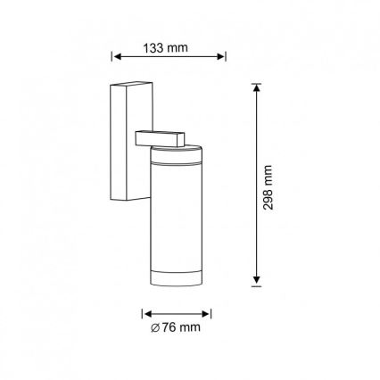 Zunanja stenska svetilka SPECTRA 1xE27/10W/230V IP44