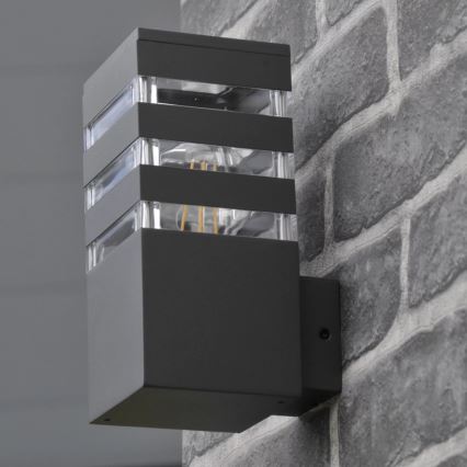 Zunanja stenska svetilka TEKSAS 1xE27/12W/230V IP44 antracit