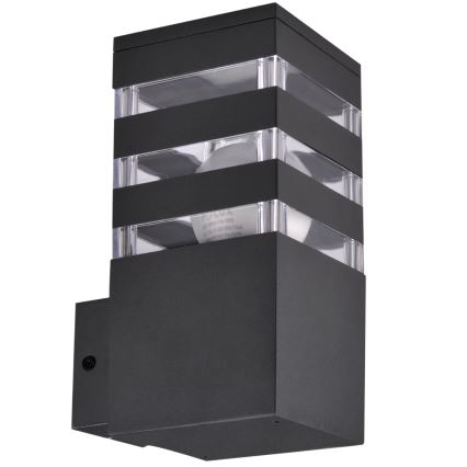 Zunanja stenska svetilka TEKSAS 1xE27/12W/230V IP44 antracit