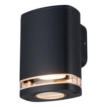 Zunanja stenska svetilka ZEVI 1xGU10/10W/230V IP54 črna