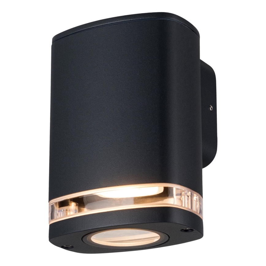 Zunanja stenska svetilka ZEVI 1xGU10/10W/230V IP54 črna