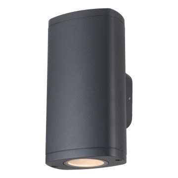 Zunanja stenska svetilka ZEVI 2xGU10/10W/230V IP54 antracit