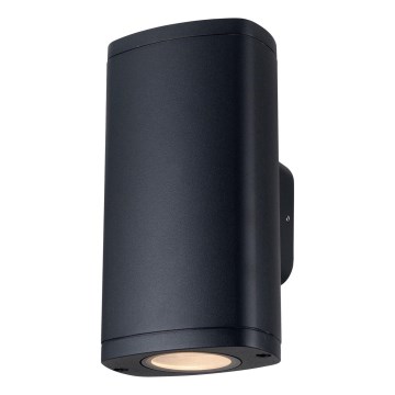 Zunanja stenska svetilka ZEVI 2xGU10/10W/230V IP54 črna