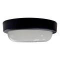 Zunanja stropna LED svetilka, 8 W, 230 V, 4200 K, Ø 14 cm, IP64, črna