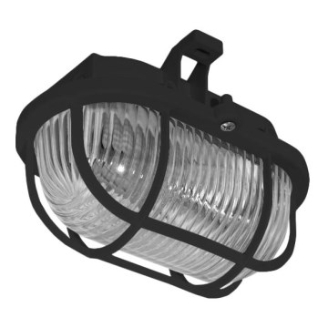 Zunanja stropna svetilka OVAL 1xE27/60W/230V IP44 črna