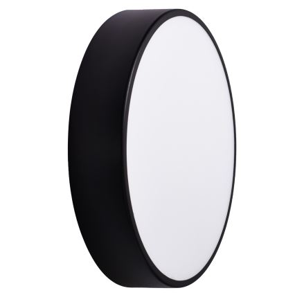 Zunanja stropna svetilka s senzorjem CLEO 3xE27/24W/230V pr. 40 cm črna IP54