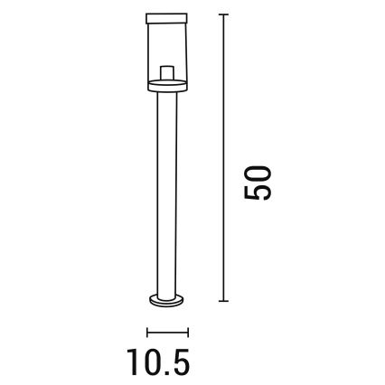 Zunanja svetilka 1xE27/15W/230V 50 cm IP44 črna