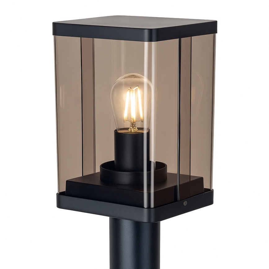 Zunanja svetilka 1xE27/60W/230V IP44 črna/dimna rjava
