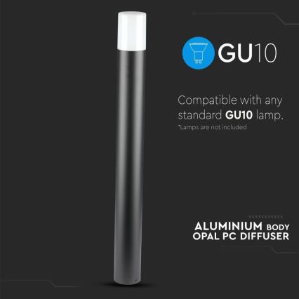Zunanja svetilka 1xGU10/35W/230V IP54 80 cm črna
